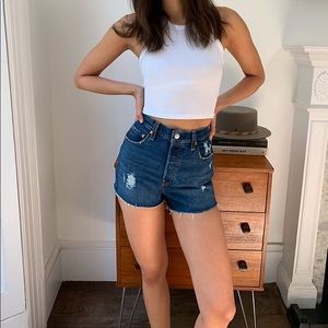 Levi’s Ribcage High Waist Denim Shorts